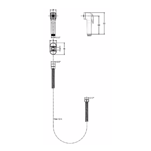 Englefield ชุดสายชำระสแตนเลส รุ่น ทอสโซ่ K-72688X-WK   สีขาว