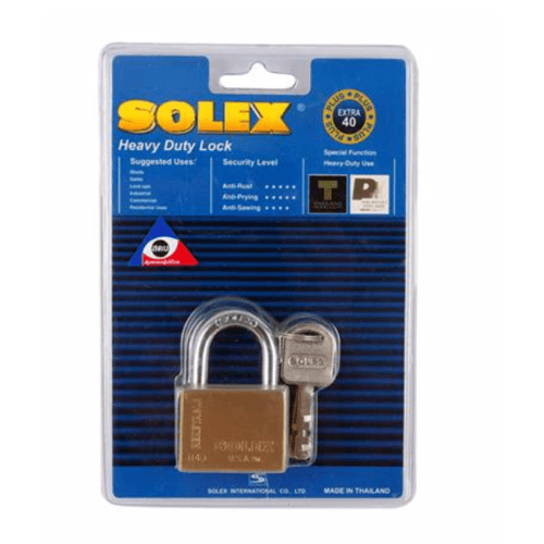 SOLEX กุญแจคล้อง รุ่น EXTRA-L NEWPLUS ขนาด 40มม.