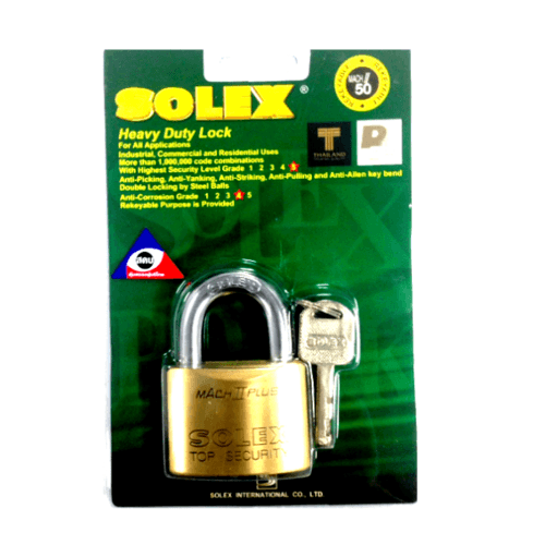 SOLEX กุญแจคล้อง  MACH II PLUS ขนาด 50มม.
