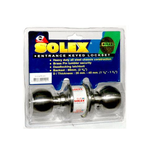 SOLEX ลูกบิด 500SS DOOR LOCKSET(แผง) สีขาว