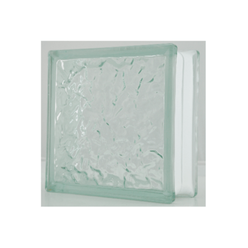 ช้างแก้ว บล็อกแก้วใส 3 พลอยประดับฟ้า ( E-105 ) ECO Block