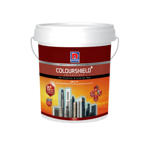 NIPPON สีน้ำภายนอก กึ่งเงา เบส A 1กล. Colourshield ขาว