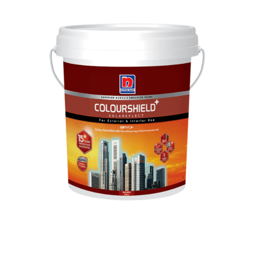NIPPON สีน้ำภายนอก กึ่งเงา เบส B 1กล. Colourshield ขาว