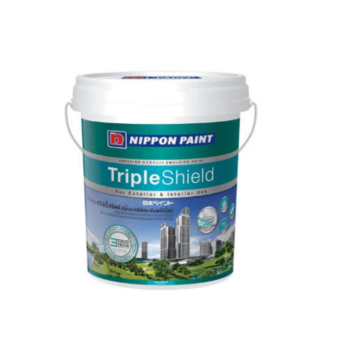 NIPPON สีน้ำทาภายนอก กึ่งเงา เบส A Triple Shield ขาว
