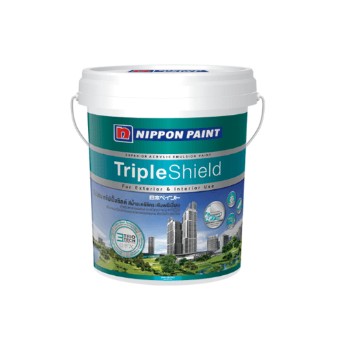 NIPPON สีน้ำทาภายนอก กึ่งเงา เบส B ถัง Triple Shield ขาว