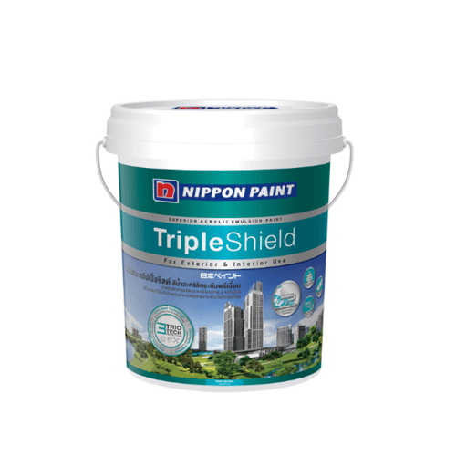NIPPON สีน้ำทาภายนอก กึ่งเงา เบส C Triple Shield ขาว