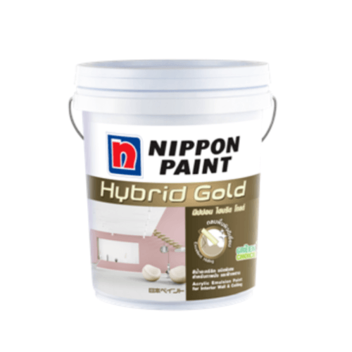 NIPPON สีน้ำอะคริลิกภายใน  ไฮบริด โกลด์ ฟิล์มด้าน  White Grey#A8000 1 กล. สีควันบุหรี่