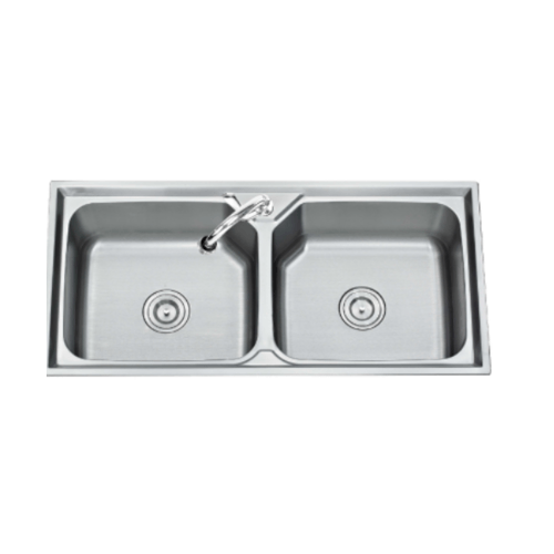 TECNOGAS อ่างล้างจาน 2 หลุม Sink TNS 201000 SS สเตนเลส