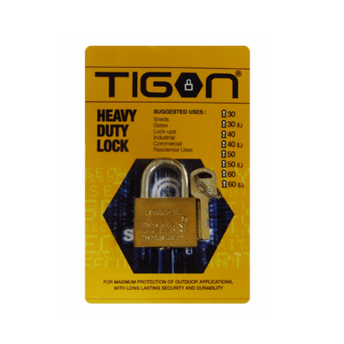 กุญแจ tigon ชุบทอง 30 มิล คอสั้น