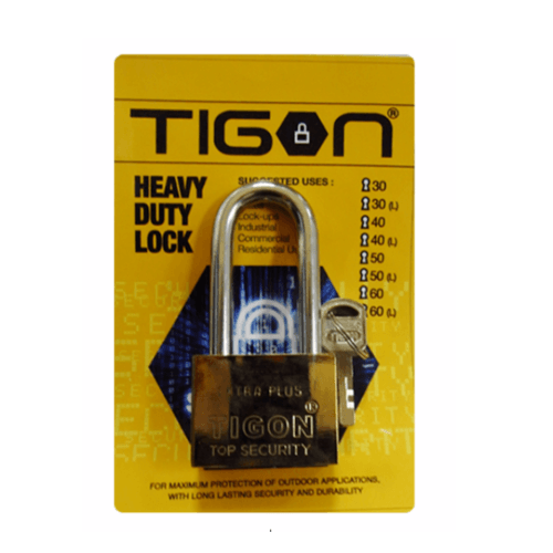 TIGON กุญแจชุบทอง คอยาว ขนาด 40 มม. -