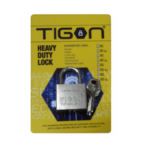 TIGON กุญแจชุบเงิน ขนาด 30 มม. คอสั้น