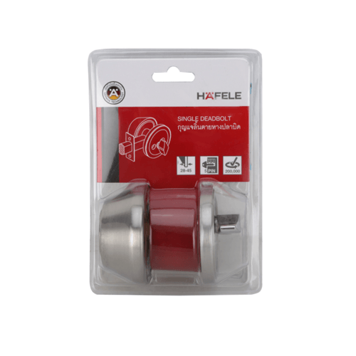 HAFELE กุญแจลิ้นตาย 1 ด้าน สเตนเลส-304 รุ่น 489.10.500 สีสเตนเลส