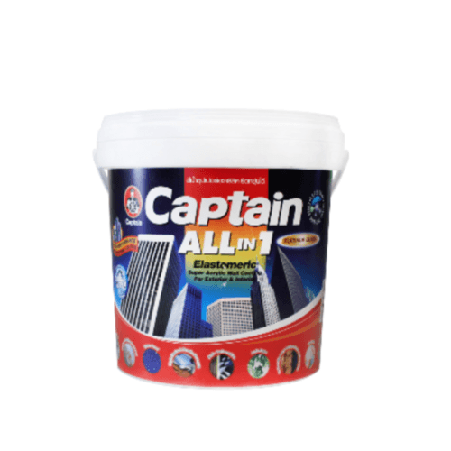 CAPTAIN สีน้ำกึ่งเงา สีน้ำกัปตัน ออล อิน วัน เบส A 5L. ขาว