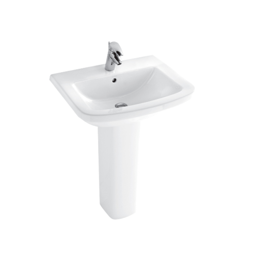 KOHLER อ่างล้างหน้า รุ่น พานาช เจาะรูเดี่ยว K-17156X สีขาว ** ไม่รวมก๊อก/ขาตั้ง**