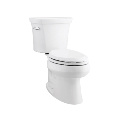 KOHLER สุขภัณฑ์แบบสองชิ้น ใช้น้ำ 4.8 ลิตร รุ่น เวลเวิร์ธ คลาสไฟว์ พร้อมฝารองนั่งเฟรนช์เคิร์ฟ 72635X-0 ขนาด สีขาว