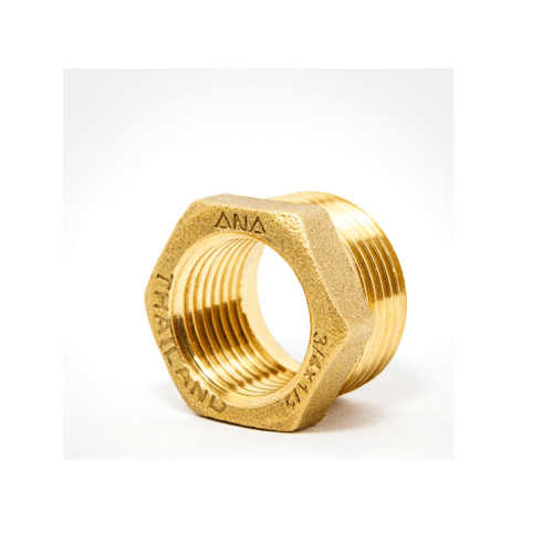 ANA ข้อต่อลดเหลี่ยมทองเหลือง 1x3/4 รุ่น TP-BU314