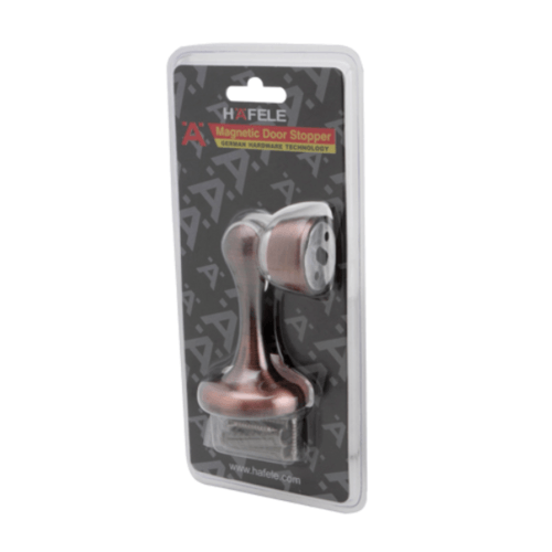 HAFELE กันชนติดผนังแม่แม่เหล็ก สีทองแดงรมดำ 489.70.259
