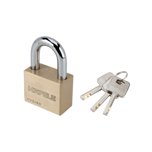 HAFELE กุญแจล็อคสายยูทองเหลือง ขนาด 40มม. 482.01.980