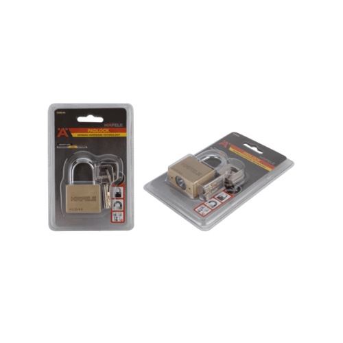 HAFELE กุญแจล็อคสายยูทองเหลือง ขนาด 40มม. 482.01.980