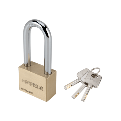 HAFELE กุญแจล็อคสายยูทองเหลือง ขนาด 40มม. สายยาว 482.01.981