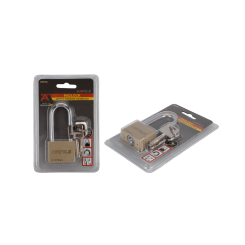 HAFELE กุญแจล็อคสายยูทองเหลือง ขนาด 40มม. สายยาว 482.01.981