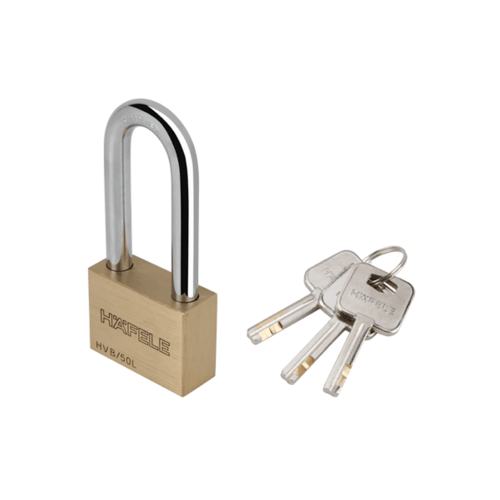 HAFELE กุญแจล็อคสายยูทองเหลือง ขนาด 50มม. สายยาว 482.01.985
