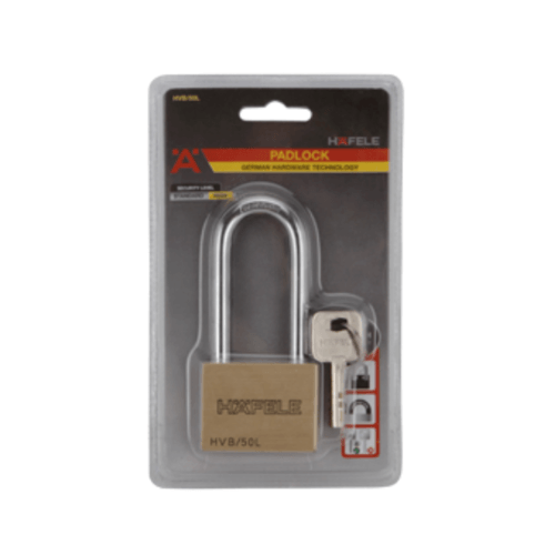 HAFELE กุญแจล็อคสายยูทองเหลือง ขนาด 50มม. สายยาว 482.01.985