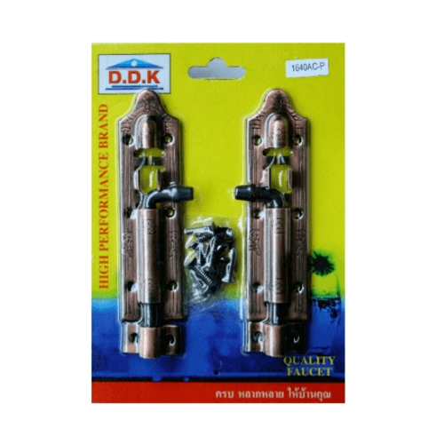DD กลอนหนารมดำลายพฤกษา 1640AC-P ทองแดงรมดำ