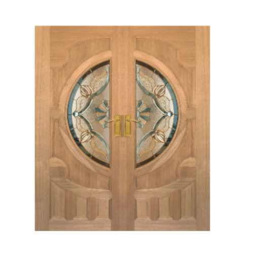 Masterdoors ประตูกระจกสยาแดง ขนาด 100x200 cm. VANDA-02 ธรรมชาติ