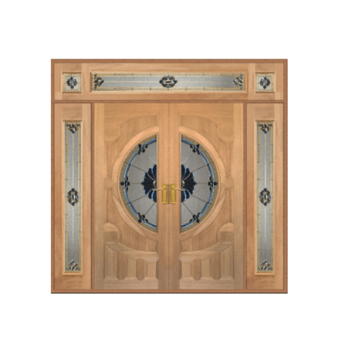 Masterdoors ประตูกระจกไม้เนื้อแข็ง ขนาด 240x245 cm. Vanda-06 ธรรมชาติ