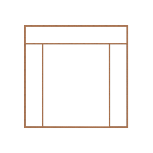MAZTERDOOR วงกบประตูไม้เนื้อแข็ง ขนาด240x285cm. SET4