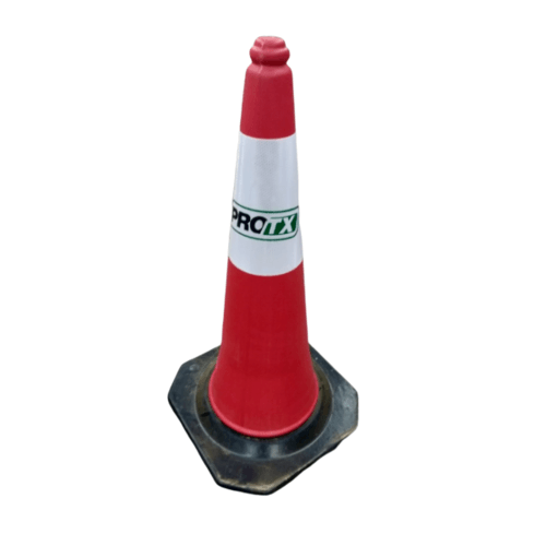 Protx กรวยจราจร PE สะท้อนแสง ขนาด 75cm. A02 สีส้ม