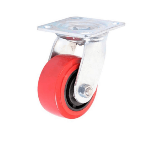 HUMMER ล้อ PU ขาเป็น 1012-203 สีแดง