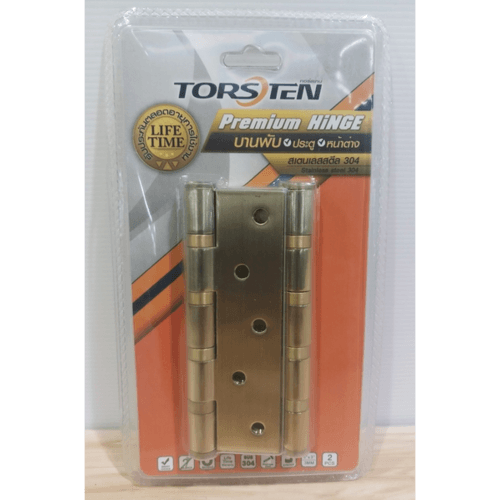 TORSTEN บานพับสเตนเลส 304 5x3x3มม. 2ชิ้น สีทอง
