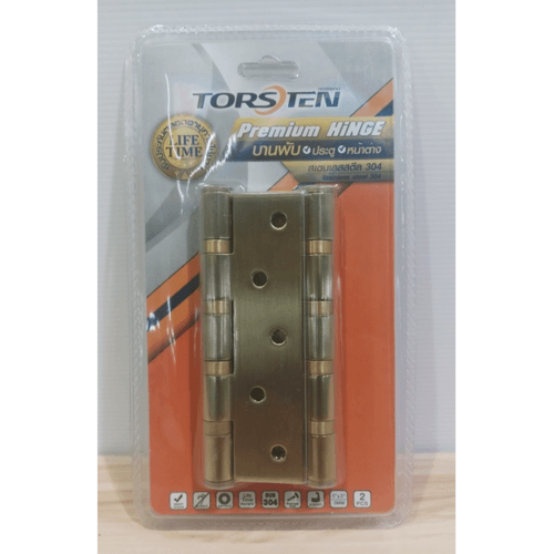 TORSTEN บานพับสเตนเลส 304 5x3x3มม. 2ชิ้น สีทอง