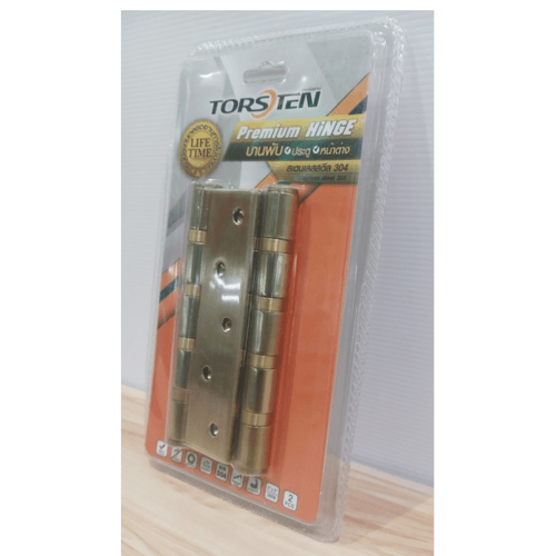 TORSTEN บานพับสเตนเลส 304 5x3x3มม. 2ชิ้น สีทอง