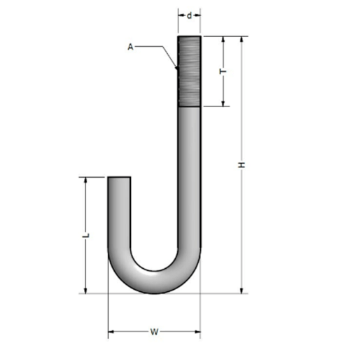 เจโบลท์(ชุปกาวาไนซ์) รุ่น JB25600 ขนาด 23x600มม.