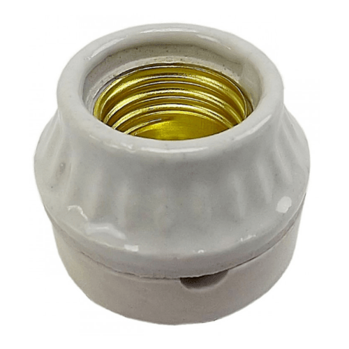 SENTOSHI ขั้วแป้น E-27 กระเบื้อง สีขาว