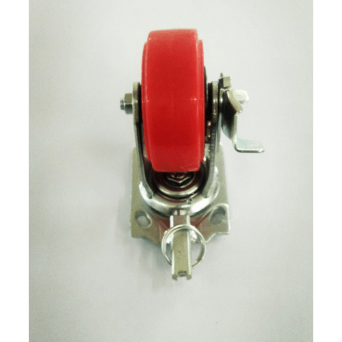 KAMPER ลูกล้อโพลียูรีเทน (PU) แป้นหมุน - มีเบรค รุ่น 1014-125B