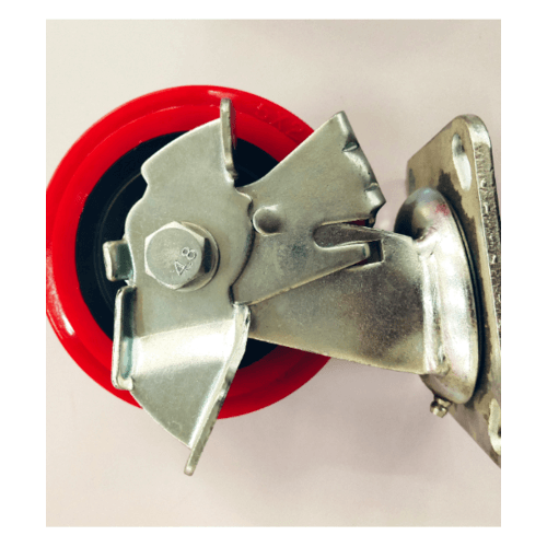 KAMPER ลูกล้อโพลียูรีเทน (PU) แป้นหมุน - มีเบรค รุ่น 1013-125B