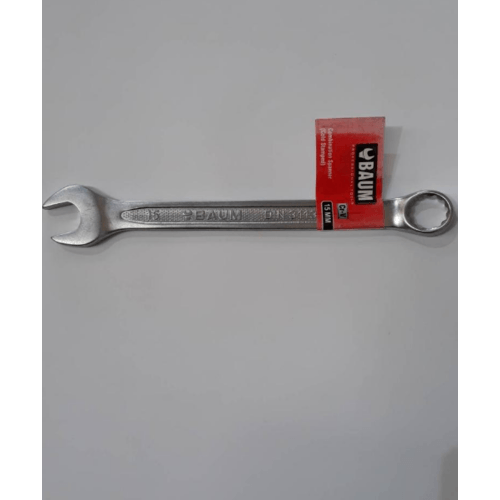 BAUM ประแจแหวนข้างปากตาย  15mm. (Carbon-Steel)