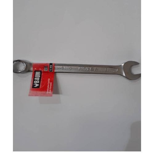 BAUM ประแจแหวนข้างปากตาย  15mm. (Carbon-Steel)