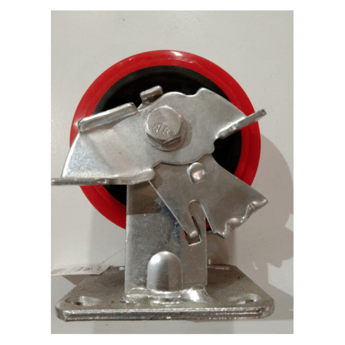 KAMPER ลูกล้อโพลียูรีเทน (PU) แป้นหมุน - มีเบรค รุ่น 1054-125B 5 นิ้ว