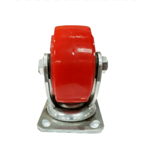 KAMPER ลูกล้อโพลียูรีเทน (PU) แป้นหมุน - มีเบรค รุ่น 1054-125B 5 นิ้ว