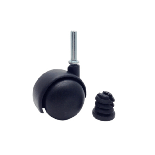 KAMPER ล้อแกนเดือย Black Nylon มีเบรค 40มม (1.5นิ้ว) รุ่น TWFFB-40
