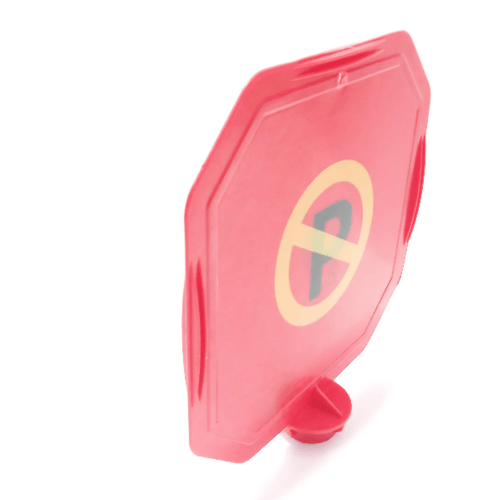 ป้ายเตือนหัวเสา ห้ามจอด สีแดง รุ่น  PQS-RS99x PROTX