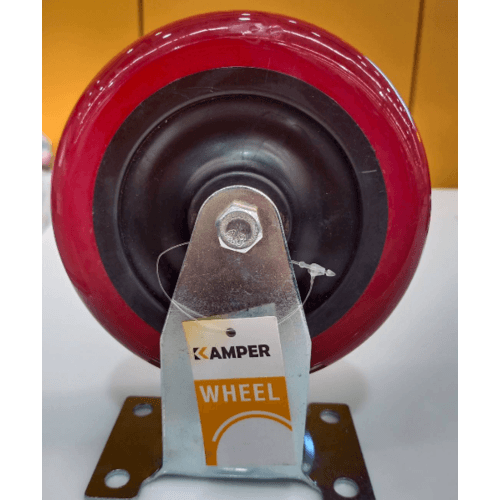 KAMPER ลูกล้อโพลียูรีเทน (PU) แป้นตาย รุ่น 3042-125 5 นิ้ว