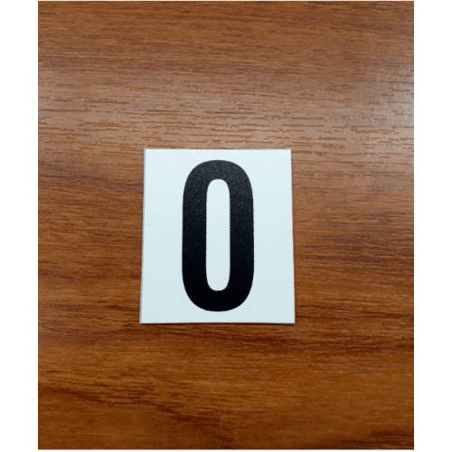ป้ายPP SGB1105-26 เลข 0 ขนาด 4.7x5.5 ซม.
