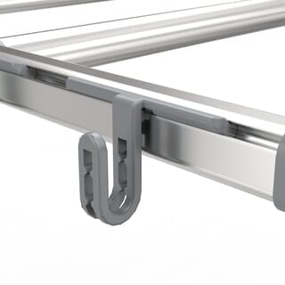 SAKU ราวตากผ้าอลูมิเนียมมีล้อเลื่อน รุ่น JS1238A ขนาด 60x150x160 ซม. สีเงิน