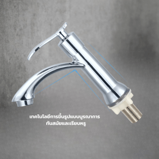 Iris ชุดก๊อกอ่างล้างหน้าทรงยืนครบเซ็ท รุ่น มิวนิค XST11-2 ขนาด 27x20x6ซม. สีโครเมี่ยม 